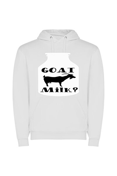 iLovePrints Regal Goat Elixir Φούτερ με κουκούλα σε χρώμα Λευκό