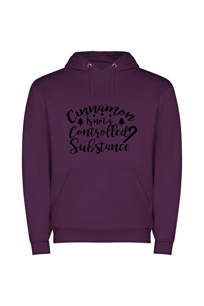 iLovePrints Witty Cinnamon Control Chronicles Φούτερ με κουκούλα σε χρώμα Μωβ