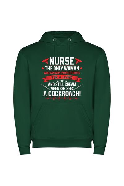 iLovePrints Glamorous Cockroach Conqueror: Nurse Φούτερ με κουκούλα σε χρώμα ...