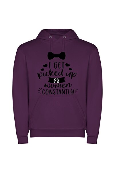 iLovePrints Women's Constant Admirer Φούτερ με κουκούλα σε χρώμα Μωβ
