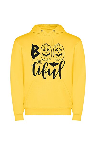 iLovePrints Mystic Jack-o'-Lanterns Φούτερ με κουκούλα σε χρώμα Κίτρινο
