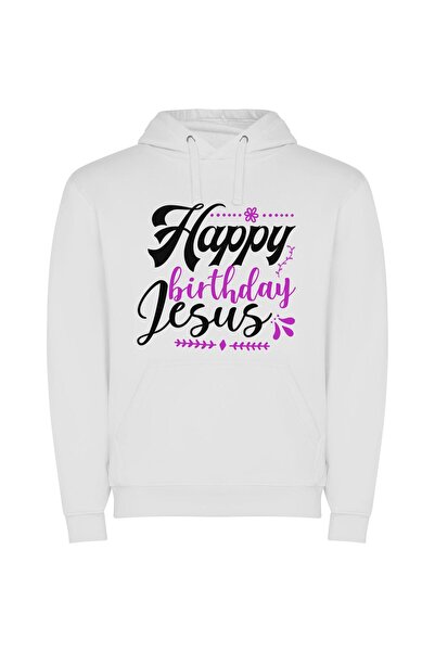 iLovePrints Sacred Joy: Jesus' Delight Φούτερ με κουκούλα σε χρώμα Λευκό