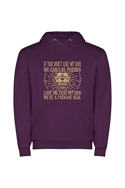 iLovePrints Pawsome Friendship in style Φούτερ με κουκούλα σε χρώμα Μωβ