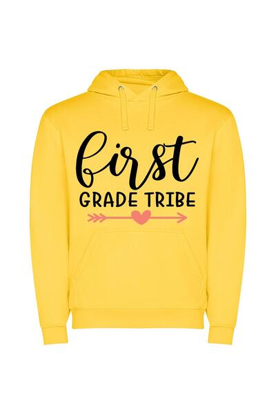 iLovePrints Grade-One Tribe Logo Φούτερ με κουκούλα σε χρώμα Κίτρινο