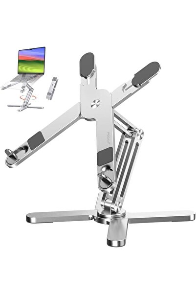 PEGANT Rotating Foldable Laptop Stand for Desk, 360° Adjustable Ergonomic Por...
