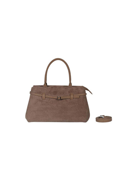 BRANDLESS MIA LAROUGE HANDBAG WITH SHOULDER STRAP. SUEDE LEATHER.MB 2003