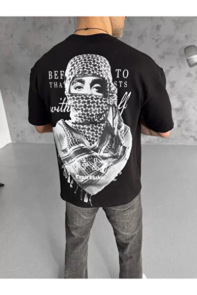 modi Unisex printed oversize t-shirt - black