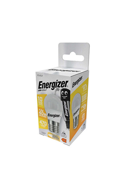 Energizer Bec LED Golf (Mini Glob) Opal 4.9W E27 470lm 3000K Alb Cald (echiva...