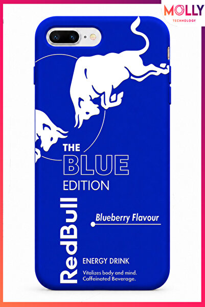 Molly iPhone 7/8 PLUS İçin Saks Mavisi Redbull The Blue Edition Desenli İçi K...