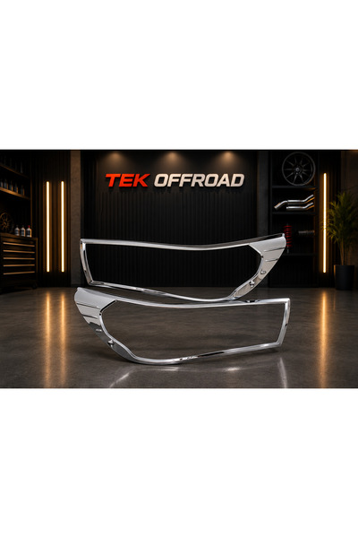 TEK OFFROAD GARAGE HILUX REVO 2016-2019 IÇIN UYUMLU FAR ÇERÇEVE KAPLAMA KROM