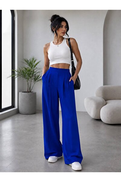JANTIL MODA Women's High Waist Wide Leg Palazzo Pants Comfortable Stylish Casual