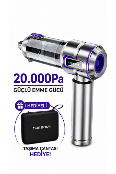 ULTRATEKNO Carboon Serisi SPR-18 20.000 Pa 6000 mAh Kablosuz Araç Süpürgesi Ü...