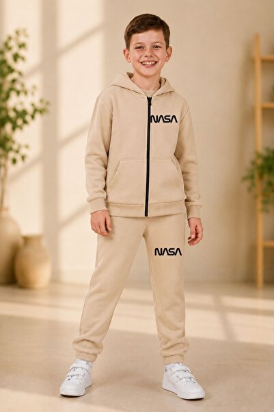 armicem Armikids School Fashion Printed Zippered Tracksuit Set
