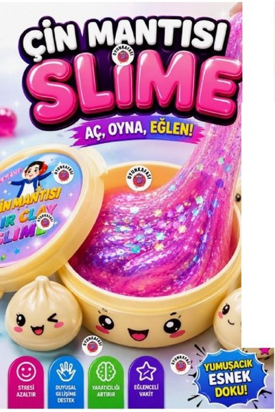 Genel Markalar Slime Çin Mantısı Şeklinde Renkli Slime Oyuncağı - Slime Oyun Jeli - Eğitici ve Öğretici Oyun Jeli