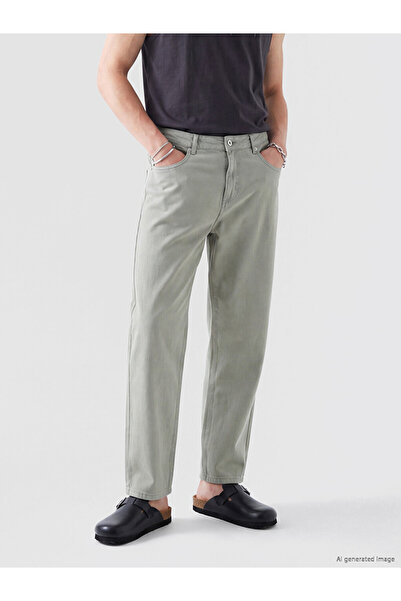 LC Waikiki Vizyon New Season Gray Relax Fit Gabardine Men's Trousers