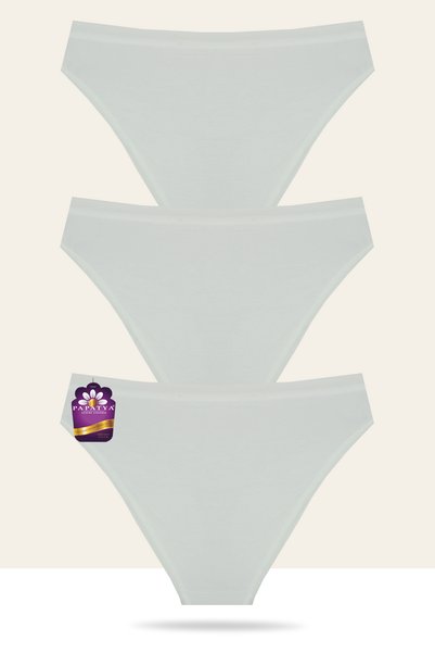 papatya lingerie "Like Nothing" One-Feel: Micromodal Fabric and Semi-Sheer Elastic Luxury Women's Panties 3-Pack (Size 38-40) W-2729 R3/6