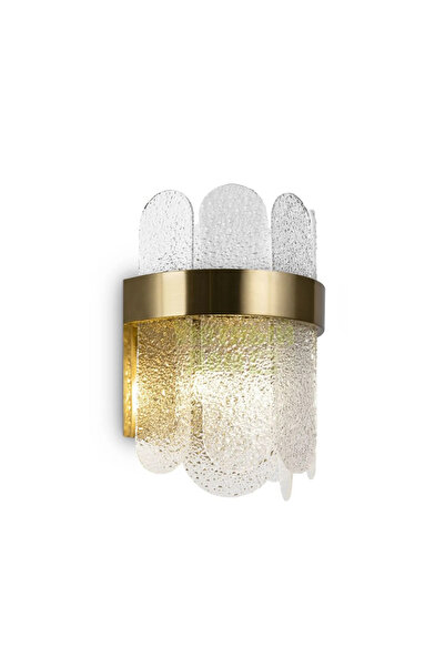 LUXXO Aplica Burj, 2x E27, decoruri sticla, 20 × 20 × 35 cm