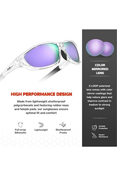 GENERAL X LOOP mens Polarized Wrap Around Sport Sunglasses X Loop Men's Polar...