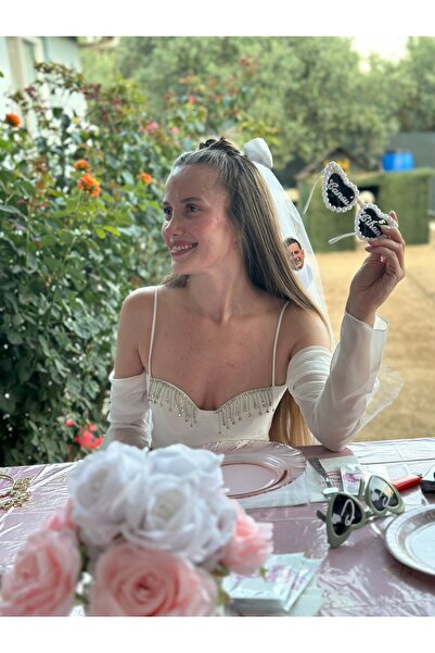 Rima Tasarım Kişiye Özel Bride to Be Parti Gözlüğü – İsimli İncili Parti Gözlüğü