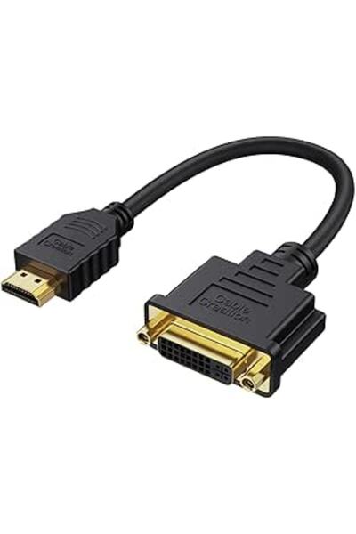 GENERAL محول HDMI إلى DVI من CableCreation، طول 15 سم، موصل HDMI ذكر إلى DVI ...