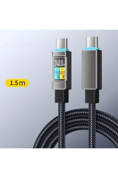Choice 1.5m Black PD 240W USB Type C Cable Fast Charging Phone Charger Data C...