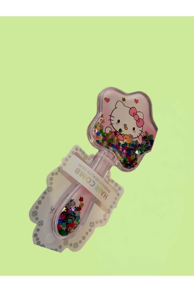 Takıcım_777 Kız Çocuk İçi Pullu Hello Kitty figürlü Tarak