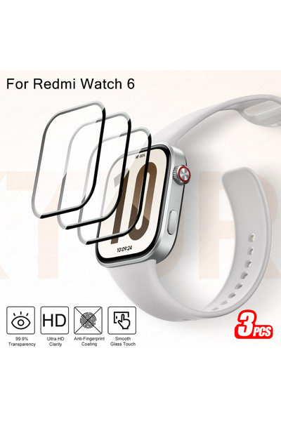 Choice For Redmi Watch 6 3 Pieces 3PCS 9D Curved Protective Soft Glass For Re...