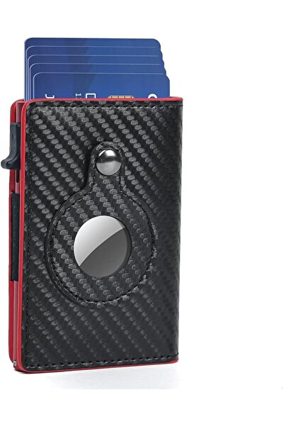 GENERAL Slim Wallet for Air Tag| Genuine Leather RFID Money Holder Automatic ...
