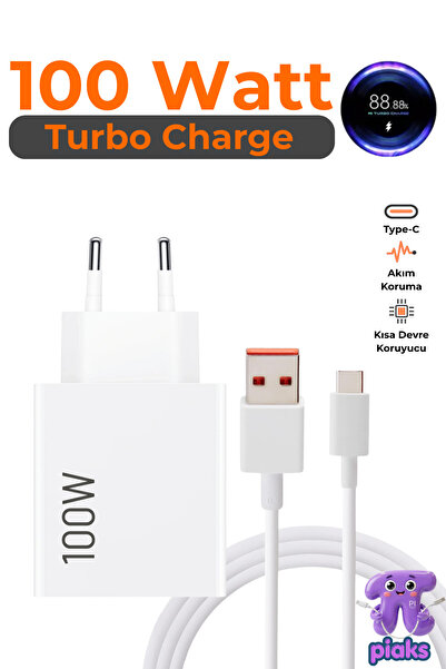 Piaks Xiaomi 100W Turbo Şarj Aleti POCO X8 Pro X8 Pro Max Uyumlu Type-C 100 W...