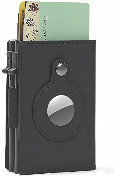 GENERAL Slim Wallet for Air Tag| Genuine Leather RFID Money Holder Automatic ...
