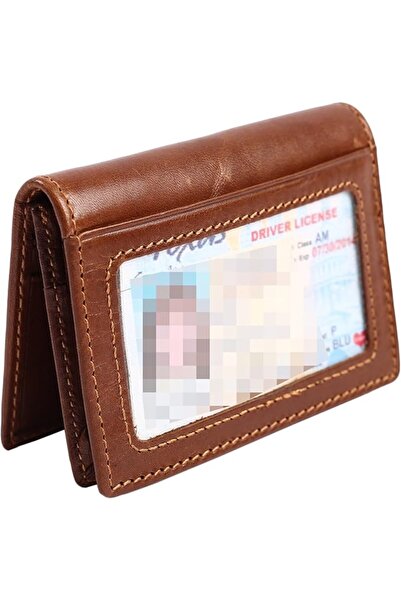 Easyoulife RFID Mens Slim Front Pocket Wallet Genuine Leather Bifold ID/ Holder