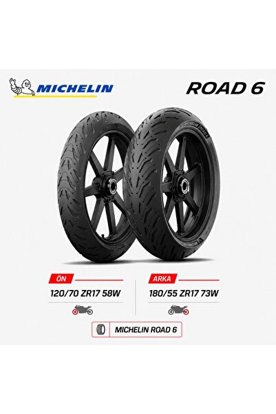 Michelin Road 6 120/70 ZR17 58W - 180/55 ZR17 73W Ön Arka Motosiklet Lastik T...