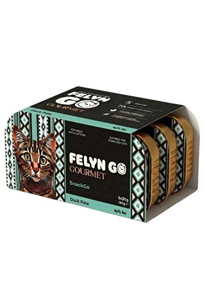 FelineGo فيلاين قو أكل رطب فاخر يعتبر مكافأت للقطط سناك قو بط باتيه 6×30جم