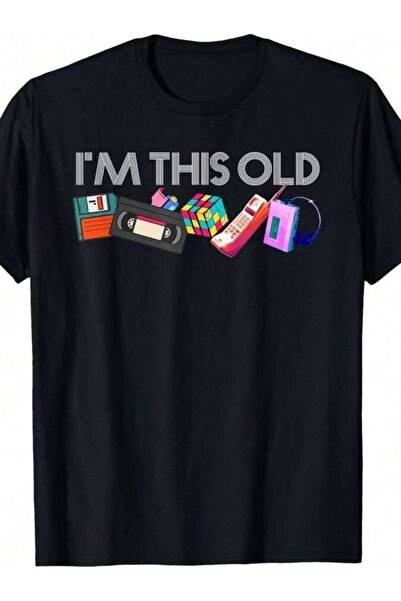 799 I'm This Old 80s Technology Icons 1980s Birthday T-Shirt