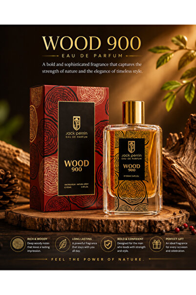 JACK PERRIN WOOD 900 Eau de Parfum (EDP) 100ML – Long-Lasting Woody Fragrance...