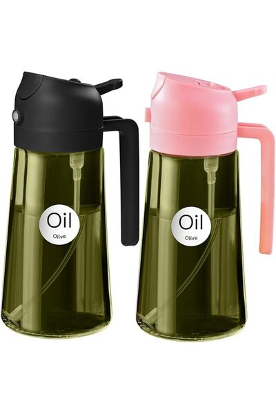 GENERAL YARRAMATE 470ml Light-Blocking Dark Oil Sprayer for Cooking, 2 in 1 O...