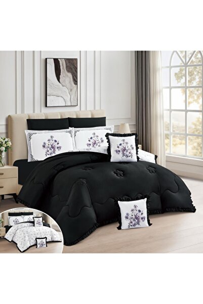 NAJMA Nofrin Microfiber Summer Quilt Reversible Plain and Textured - 8 Pieces...