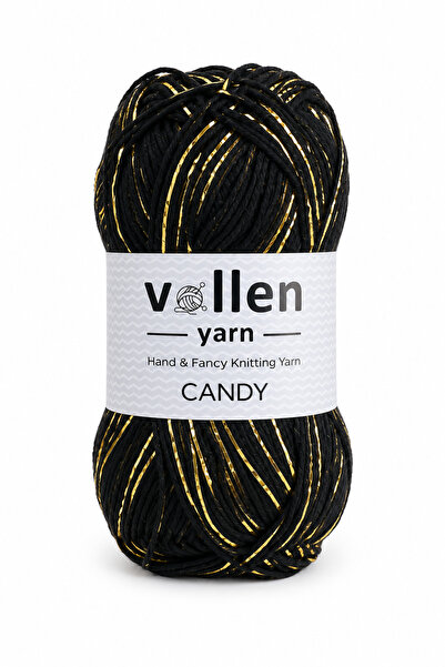 vollen yarn Candy Glittered Cotton Yarn 100 gr 165 m 65% Βαμβάκι Πλεκτό στο χ...