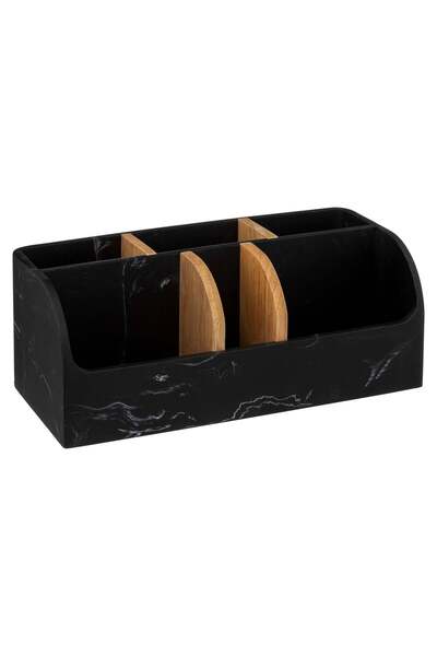 FİVE Organizator cu 6 compartimente, Negru - Lea