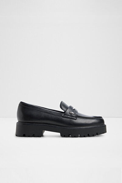Aldo LINDIE - Kadın Hakiki Deri Siyah Platform Tabanlı Loafer