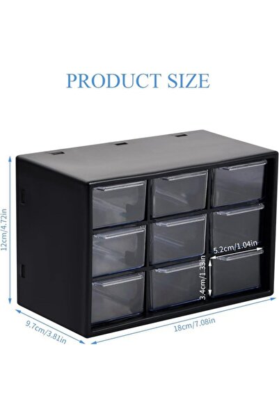 STARSTAR Nine-drawer small parts organizer | Screw, jewelry and tool sorting ...