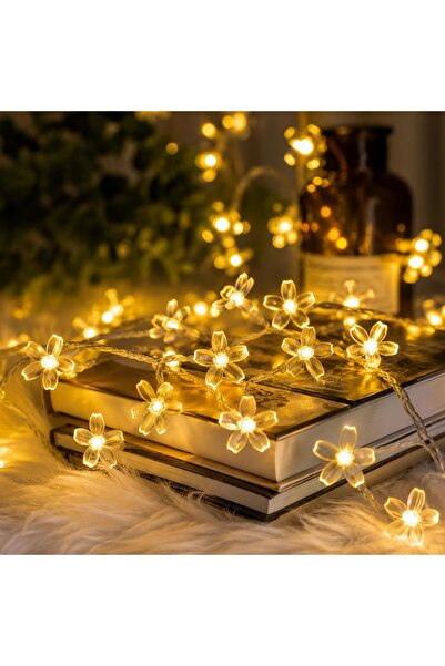 Morvena Picks Ghid de lumini cu flori de cireș, 12 m, 100 LED-uri, cu 8 modur...