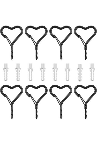 STARSTAR A set of 8 Q-shaped hooks with safety rings, windproof, suitable for...