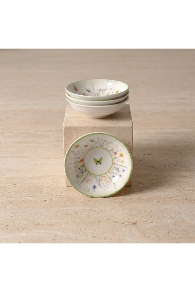 Güral Porselen Flora Set of 4 10 cm Porcelain Bowls