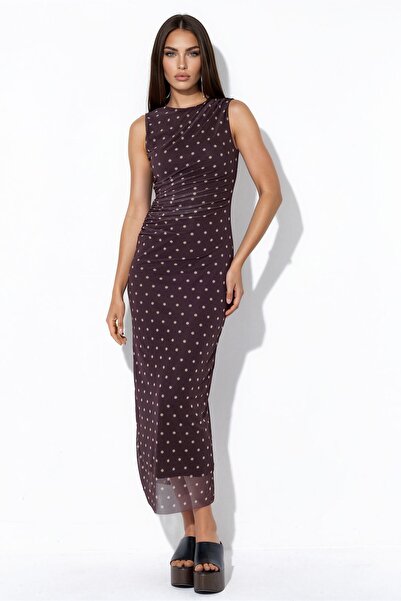 Hiccup Busem Polka Dot Slim Fit Maxi Dress