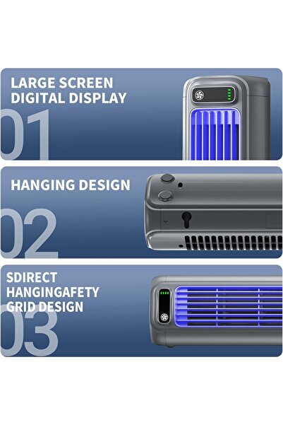 Morvena Picks Cooler, cooler portabil, silențios ventilator de răcire cu trei...
