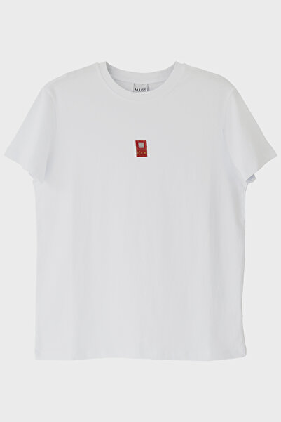 lofux Red hand throw patterned embroidery t-shirt