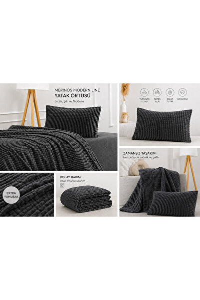 Merinos Modern Line Tek Kişilik Yatak Örtüsü