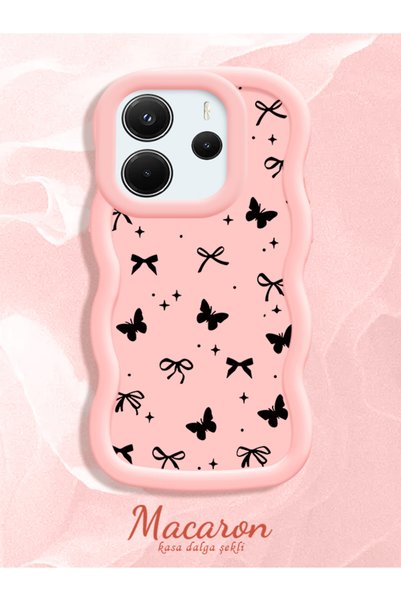 CHICASELUX Redmi Note 14 4g Compatible Slim Butterfly Bow Printed Soft Struct...