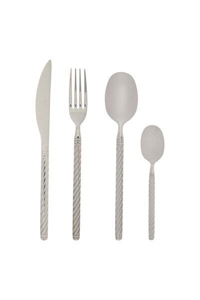 Secret de Gourmet Set tacâmuri 24 piese "Spirale" - Oțel inoxidabil, Argintiu